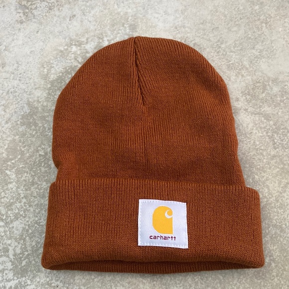 None Accessories - Unisex Knit Cuffed Brown Beanie Hat